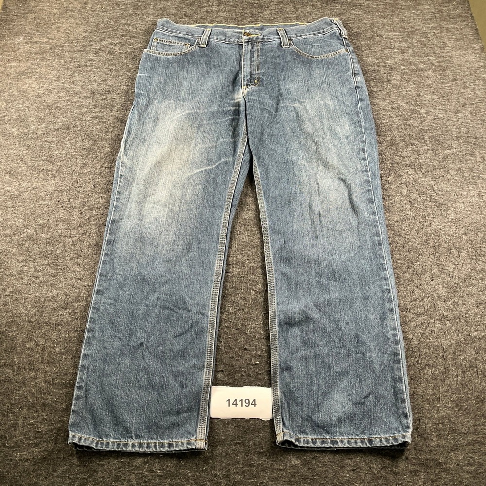 Carhartt Straight Leg Jeans Mens 36x30 Blue Denim Cotton Medium Wash Streetwear
